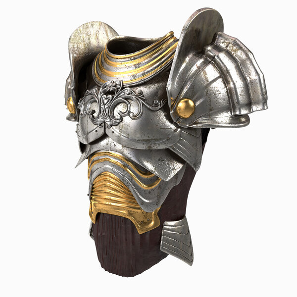 armor 3d illustration isolated