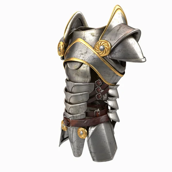 zırh 3d illüstrasyon izole