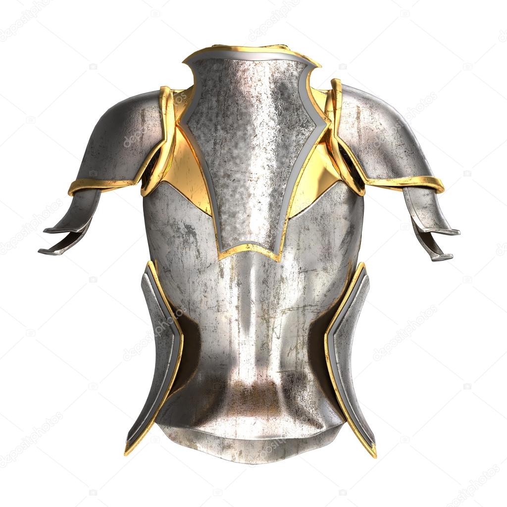 woman armor 3d illustration isolated on white background
