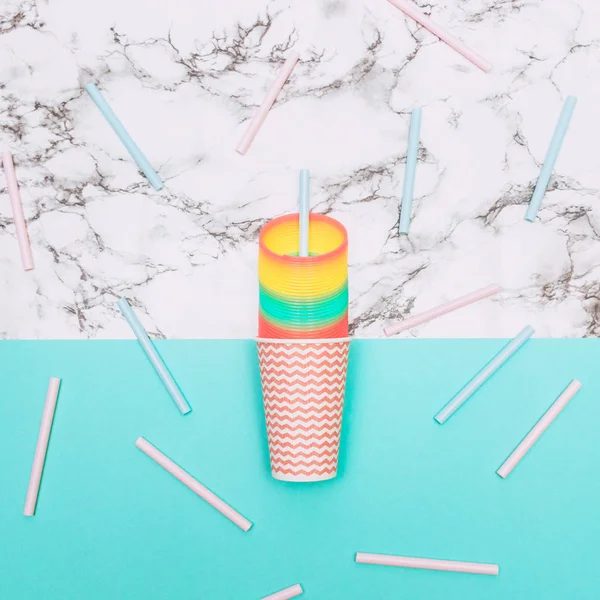 Pink paper cup and rainbow spiral – Stock Editorial Photo © Katya_Havok ...