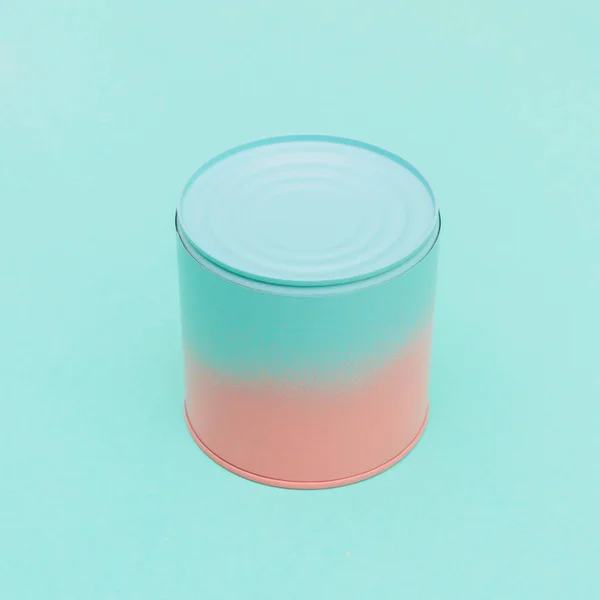 Pink and mint colors of tin can — Stock Image Pink and mint colors of tin can Stock Picture