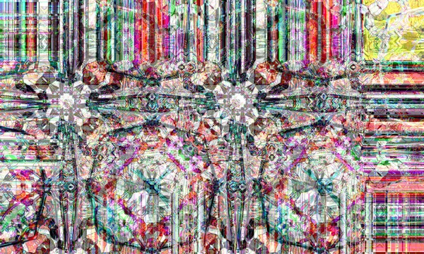 Abstrakte Interessante Psychedelische Hintergrund Für Tapeten — Stockfoto