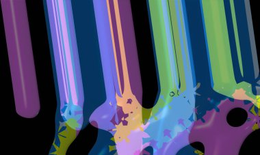 illustration of colorful decorative texture painting. Vibrant paint pattern backdrop