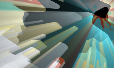 Bright artistic splashes with abstract color texture. Modern futuristic pattern. dynamic background