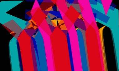 illustration of colorful background with creative shapes