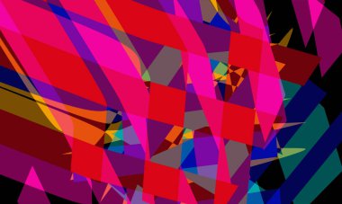 illustration of colorful background with creative shapes