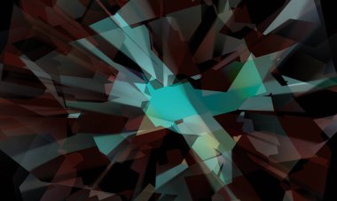 illustration of colorful background with creative shapes