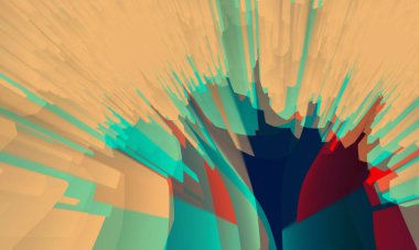 illustration of colorful background with creative shapes