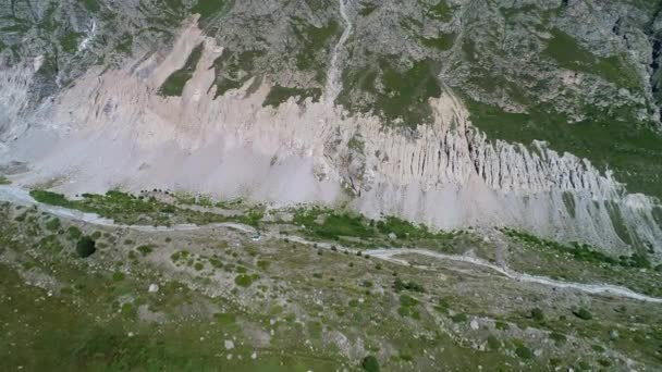 Gorge Montagne Ruisseau Montagne Fond Caucase Nord Russie — Video
