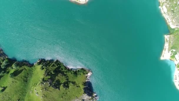 Piękne Turkusowe Jezioro Giggit Widok Góry Północny Kaukaz Rosja — Wideo stockowe