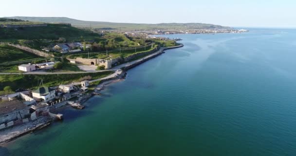 Twierdza Yeni Kale Wybrzeżu Morza Czarnego Kercha Krym — Wideo stockowe