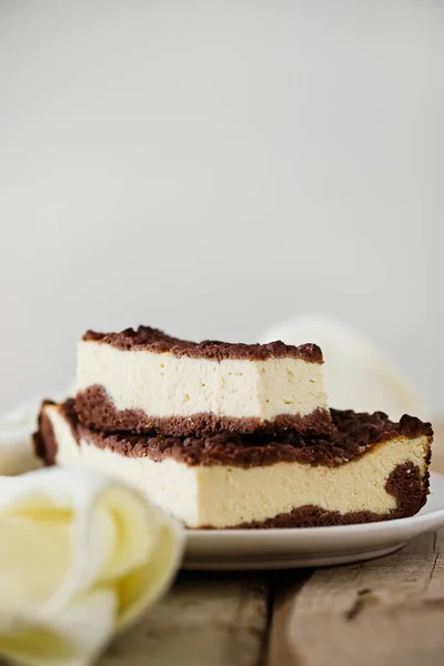 Chocolate Crumble Cheesecake — Stok Foto