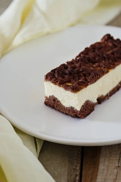 Cheesecake σοκολάτας κραμπλ — Φωτογραφία Αρχείου