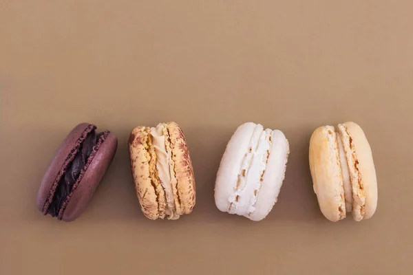 Macaron colorati francesi vista dall'alto — Foto Stock