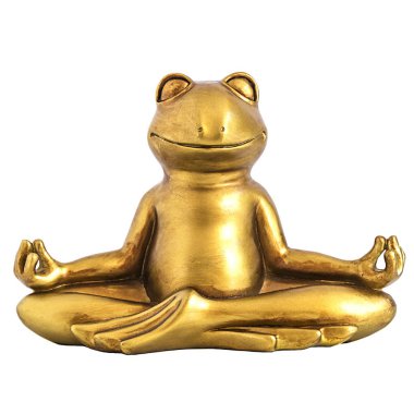 Buddha frog meditating in lotus pose  clipart
