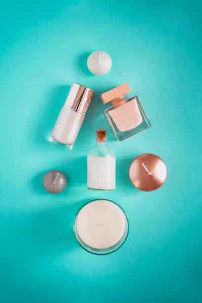 Choinka z produktów kosmetycznych — Zdjęcie stockowe