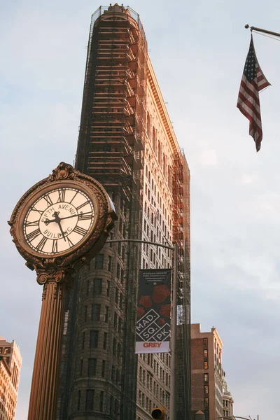 อาคารเหล็กแบน skyscrapper ในนิวยอร์ก — ภาพถ่ายสต็อก