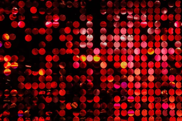 Disko duvarı arka planı neon uçlu nokta ışıklandırması, sim efekti, kırmızı renkli canlı desen