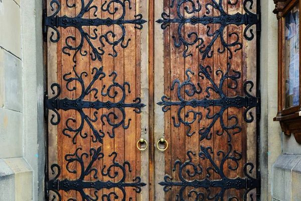 Old wrought-iron gates.