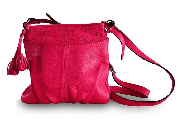 Bolso de mujer. Bolso de cuero de verano para mujer de fucsine, magents — Foto de Stock