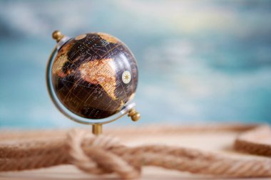 Planet earth globe, map of the earth's surface, South America. Continents and oceans.