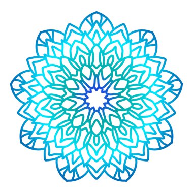 Süslü mandala yuvarlak desen.