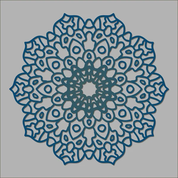 Mandala motif rond orné . — Image vectorielle