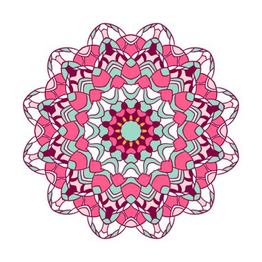 Dekoratif Arapça yuvarlak dantel süslü mandala.