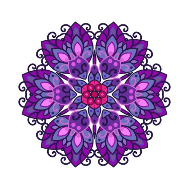 Süslü mandala yuvarlak desen.