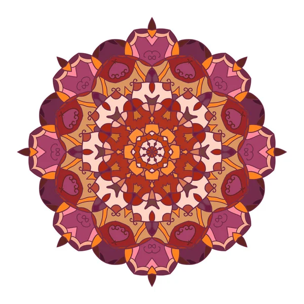 Verziertes Mandala rundes Muster. — Stockvektor