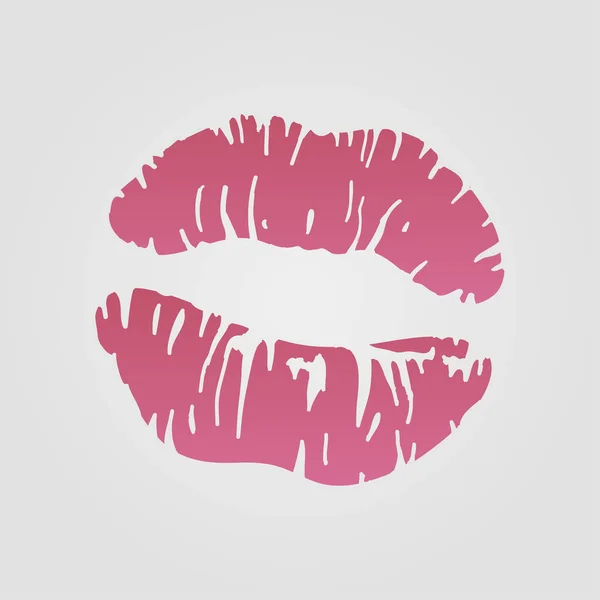 Ρεαλιστική lip σήμα σε λευκό φόντο. — Διανυσματικό Αρχείο