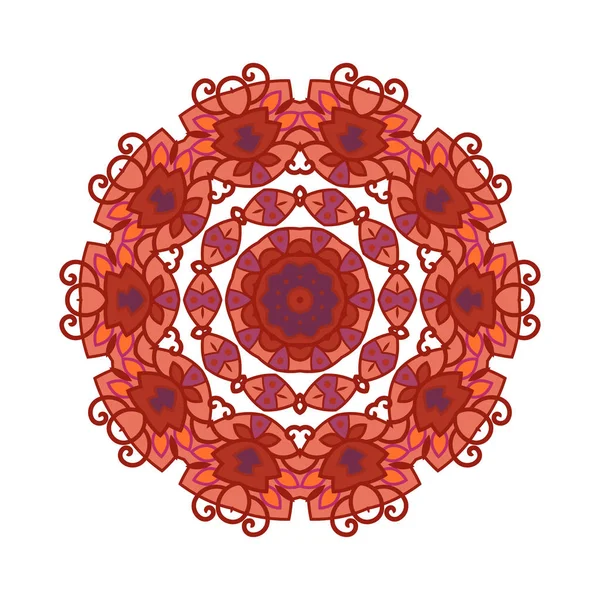 Patrón redondo de mandala adornado . — Vector de stock