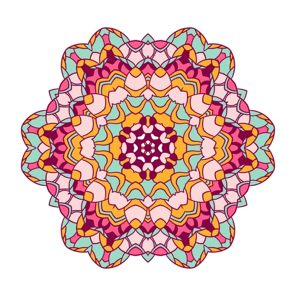 Mandala decorativo de encaje redondo árabe adornado . — Vector de stock