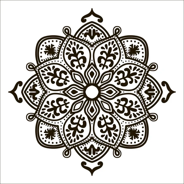 Impresión de Mandala indio bohemio . — Vector de stock