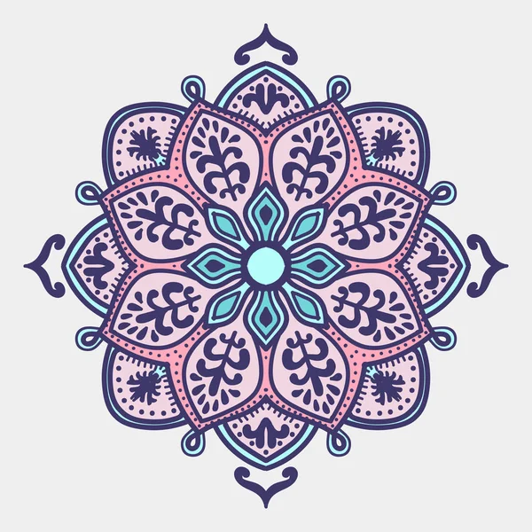 Impresión de Mandala indio bohemio . — Vector de stock