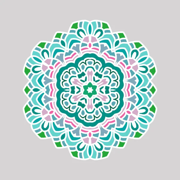 Ornate mandala round pattern. — Stock Vector