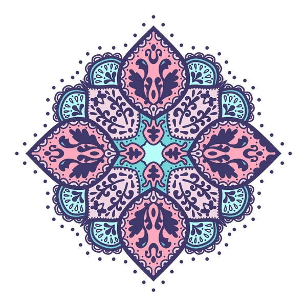 Impresión de Mandala indio bohemio . — Vector de stock