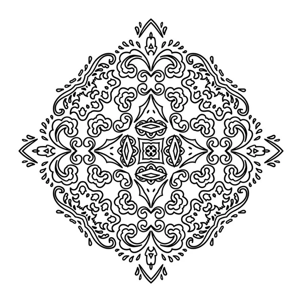 Patrón redondo de mandala adornado . — Vector de stock