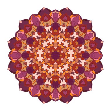 Süslü mandala yuvarlak desen.