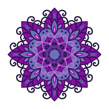 Süslü mandala yuvarlak desen.