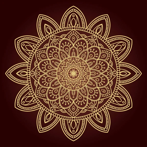 Mandala. Elemento decorativo étnico . — Vector de stock