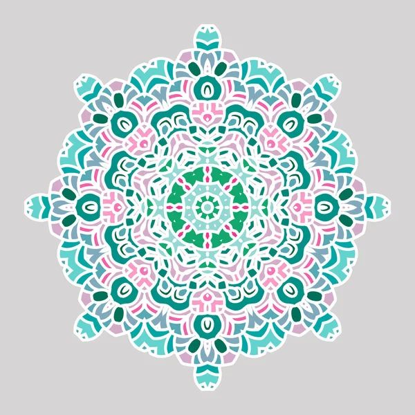 Patrón redondo de mandala adornado . — Vector de stock