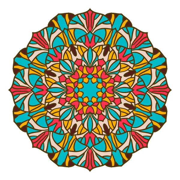 Mandalas de flores. Elementos decorativos vintage . — Archivo Imágenes Vectoriales