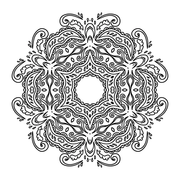 Mandala motif rond orné . — Image vectorielle