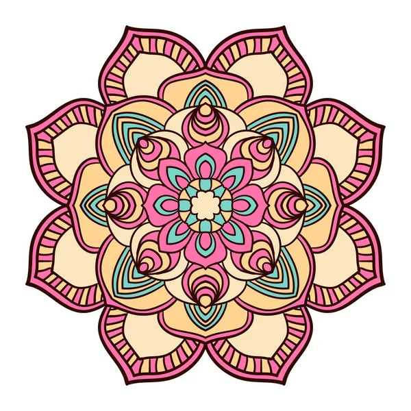 Mandala. Elemento decorativo étnico . — Archivo Imágenes Vectoriales