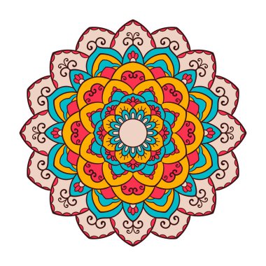 Mandala. Etnik dekoratif öğe.