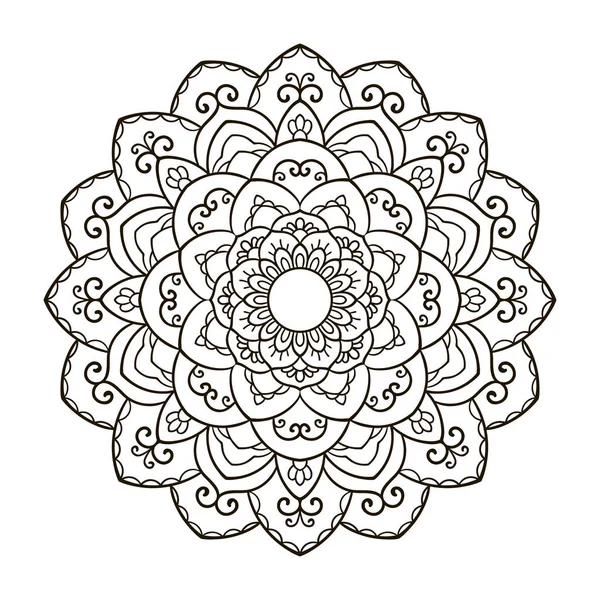 Mandala. Elemento decorativo étnico . — Archivo Imágenes Vectoriales