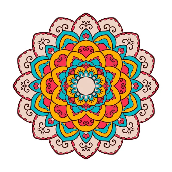 Mandala. Elemento decorativo étnico . — Archivo Imágenes Vectoriales