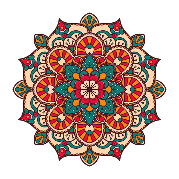 Mandala. Elemento decorativo étnico . — Archivo Imágenes Vectoriales