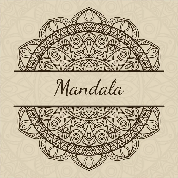 Düğün davetiyesi veya çiçek mandala tebrik kartı.